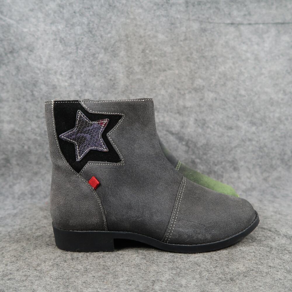 Marc Joseph New York Shoes Girls 13.5 Ankle Boots Leather Handcrafted Zip Star
